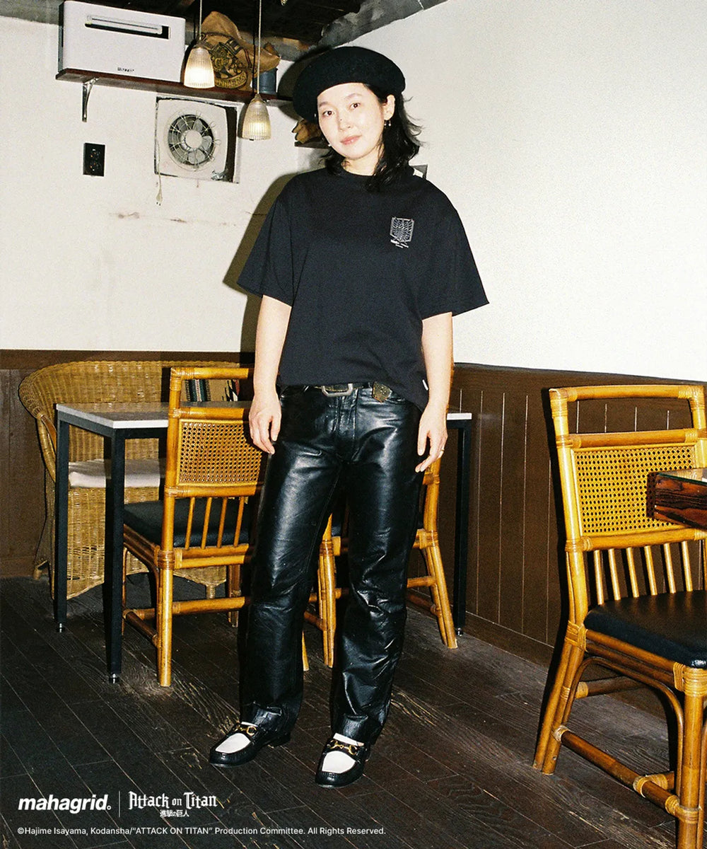 mahagrid 進擊的巨人聯名 SURVEY CORP BASIC TEE_BLACK WHITE