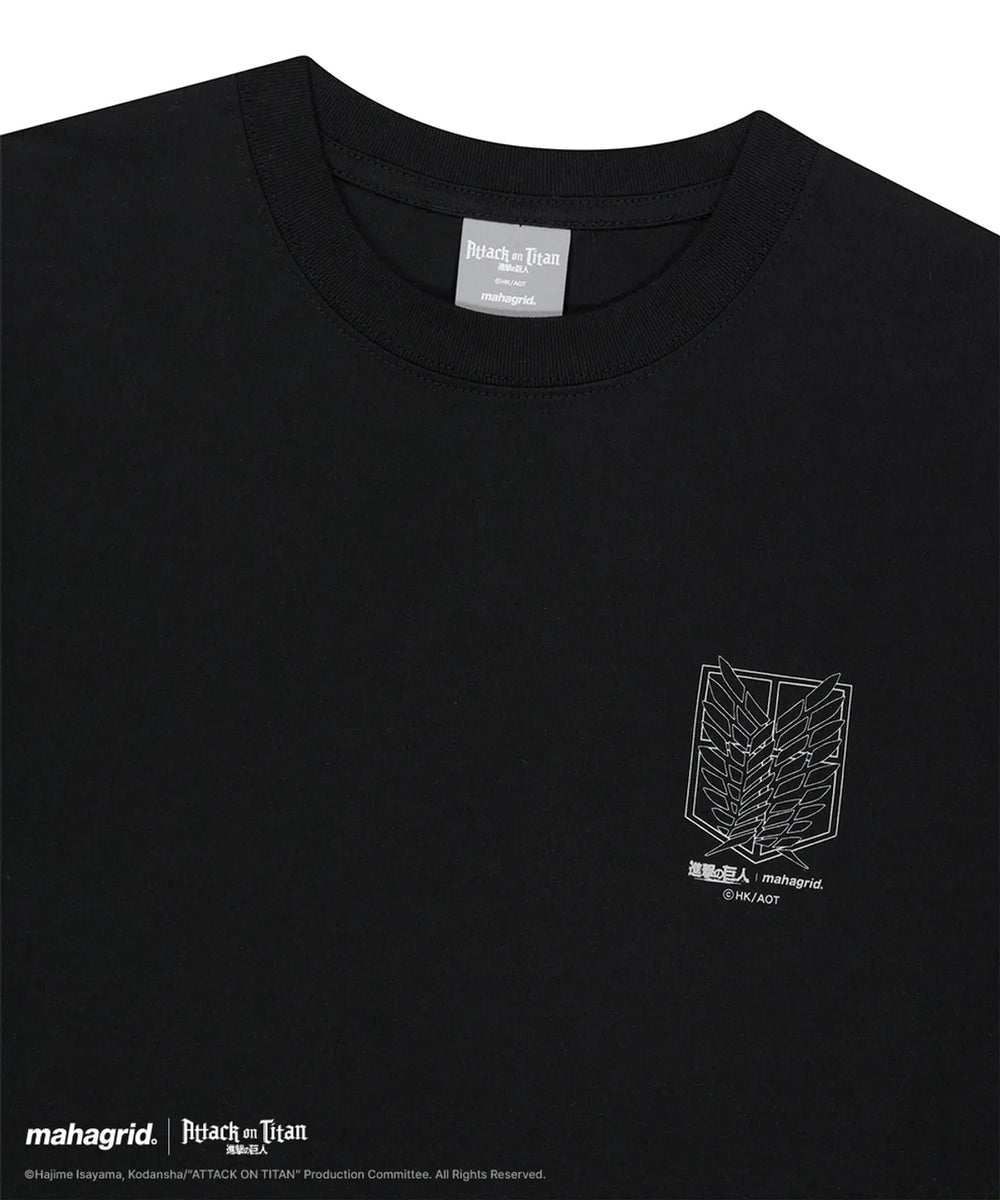 mahagrid 進擊的巨人聯名 SURVEY CORP BASIC TEE_BLACK WHITE
