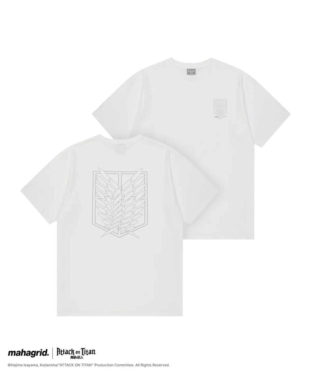 mahagrid 進擊的巨人聯名 SURVEY CORP BASIC TEE_BLACK WHITE