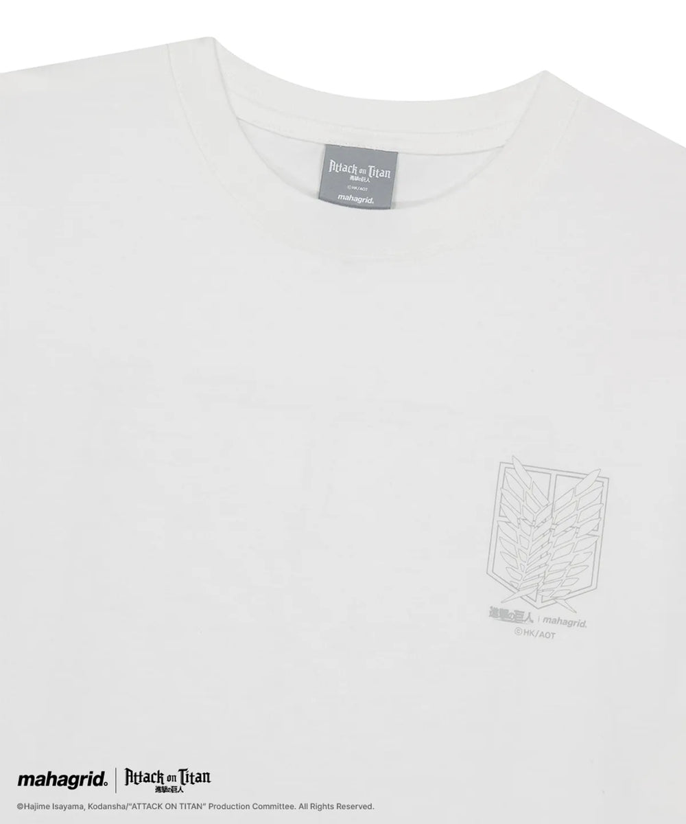 mahagrid 進擊的巨人聯名 SURVEY CORP BASIC TEE_BLACK WHITE