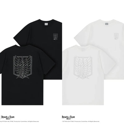 mahagrid 進擊的巨人聯名 SURVEY CORP BASIC TEE_BLACK WHITE