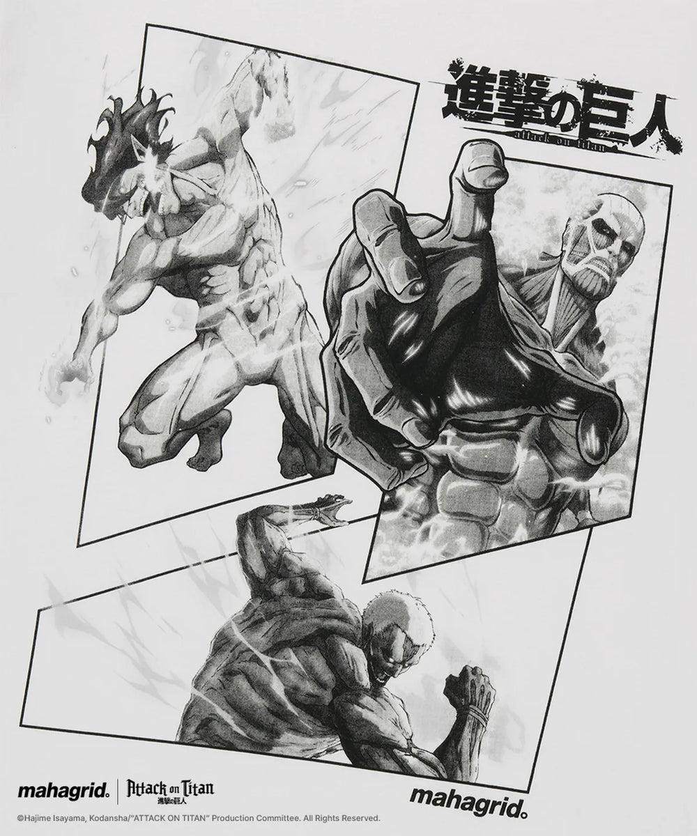 mahagrid 進擊的巨人聯名 AOT POSTER TEE_WHITE PURPLE