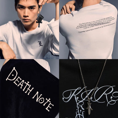 預約 SPAO DEATH NOTE 死亡筆記聯名 長袖T-SHIRT/頸鏈/毛巾
