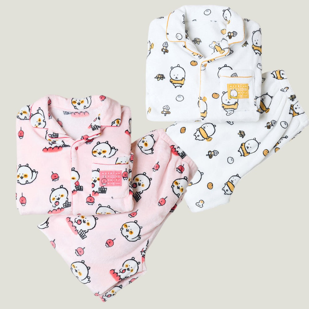SPAO JOKE BEAR PAJAMA SET 白熊 冬季毛毛睡衣套裝 PINK/IVORY