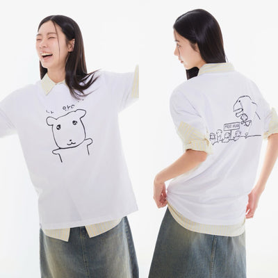 SPAO GANADI T-SHIRT HUG ME