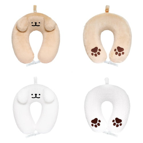 韓國限定 MALTESE 線條小狗 Memory Foam Travel Pillow 記憶棉旅行頸枕｜2款