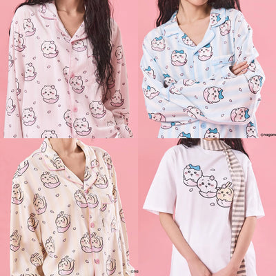 SPAO CHIIKAWA 櫻花系列 長袖睡衣 T-Shirt｜吉伊 小八 兔兔