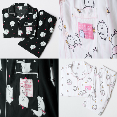 SPAO JOKE BEAR 白熊 長袖睡衣套裝 BLACK/LIGHT PINK
