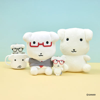 GANADI 白色小狗 坐姿公仔 2款