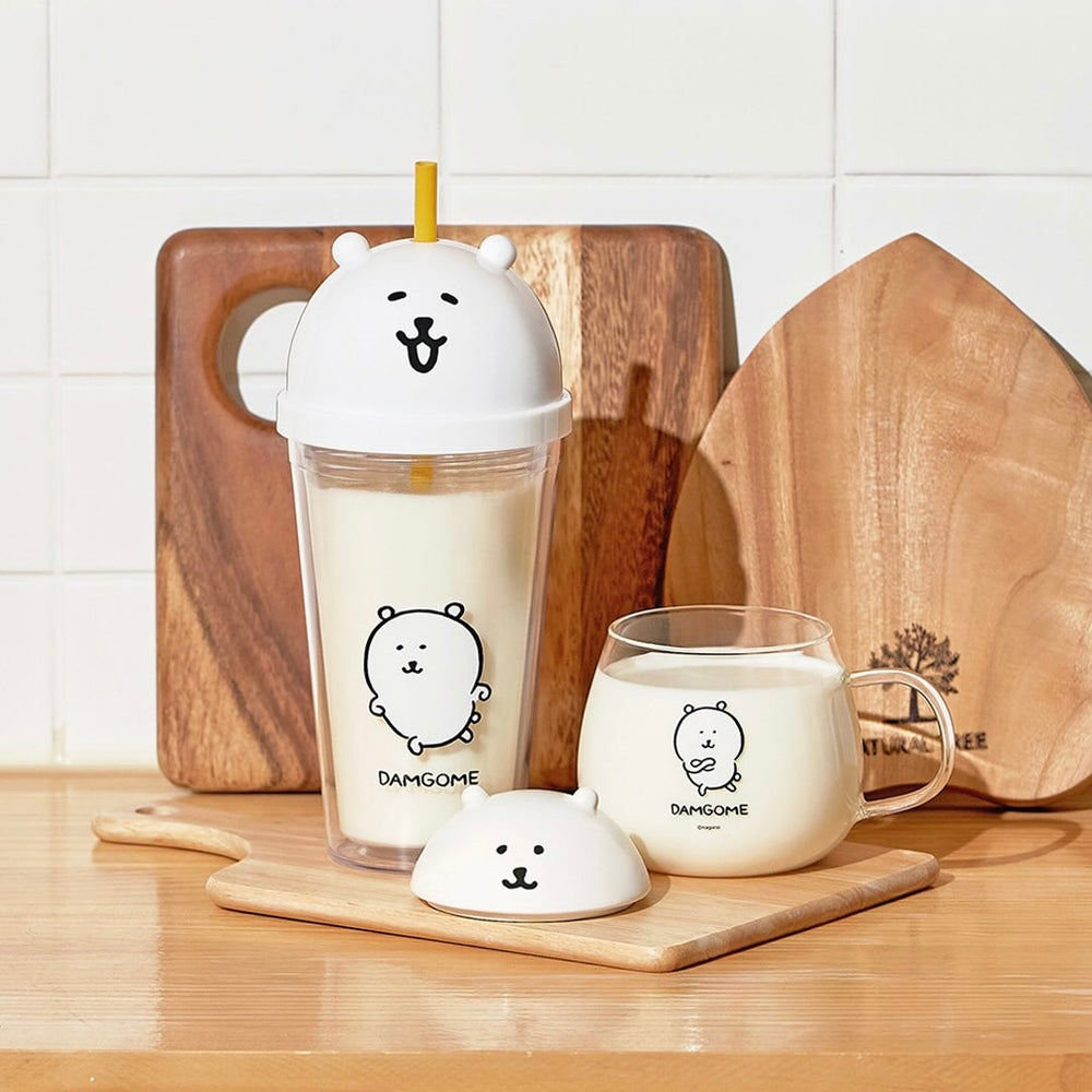 韓國限定 JOKE BEAR 白熊 玻璃杯/透明隨行杯