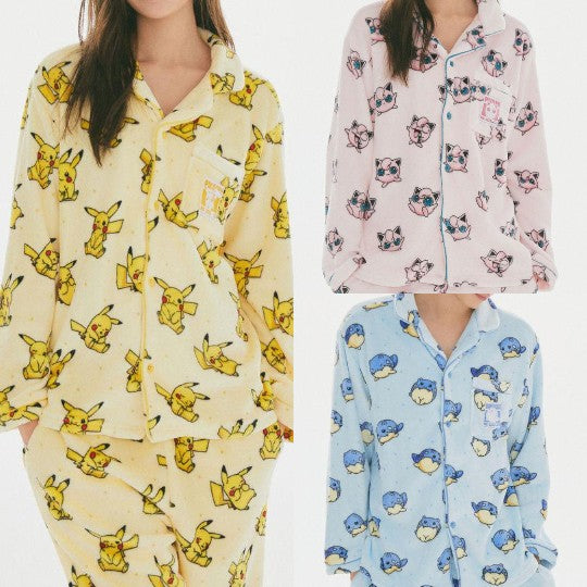 SPAO POKEMON WINTER PAJAMA 珊瑚絨睡衣套裝 比卡超