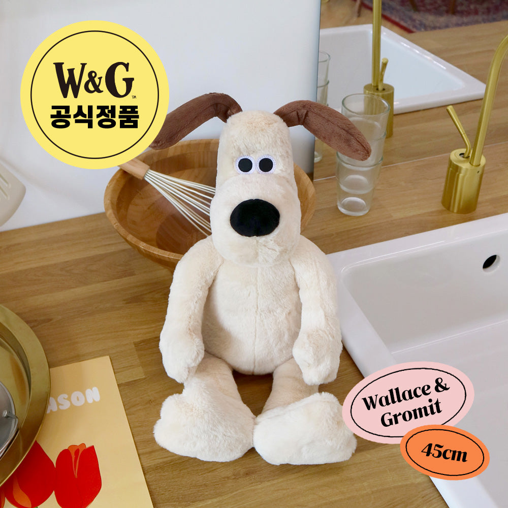 韓國限定 Wallace & Gromit 超級無敵掌門狗 公仔 45cm