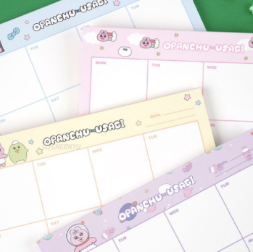 [韓國限定]OPANCHU USAGI 底褲兔 Weekly Memo Pad 週計劃便條紙