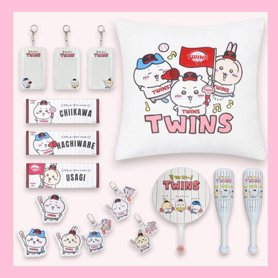 LG TWINS x CHIIKAWA聯名 棒棒應援系列 Cushion 毛巾 鎖匙扣 卡套 徽章