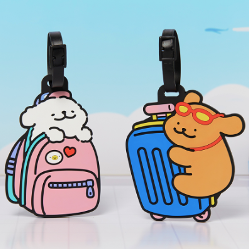 韓國限定 MALTESE 線條小狗 行李牌 Luggage Tag