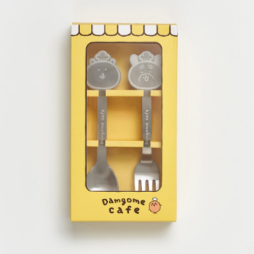 [韓國限定] JOKE BEAR CAFE 白熊 不鏽鋼甜品餐具套裝