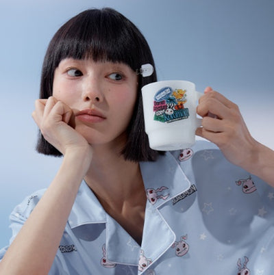 韓國Odd Studio 數碼暴龍聯名 玻璃杯 Milk Glass Mug