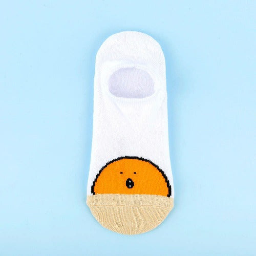 [韓國限定] JOKE BEAR 白熊 女裝船襪 可樂餅