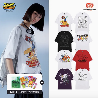 韓國Odd Studio 數碼暴龍聯名 Overfit T-Shirt 14款