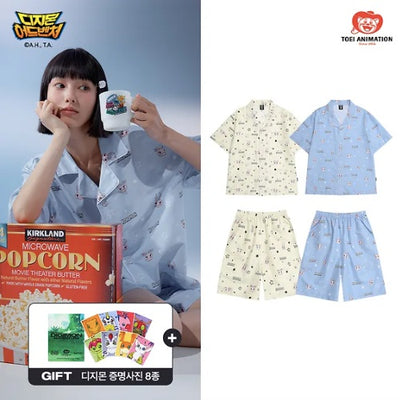 韓國Odd Studio 數碼暴龍聯名 短袖睡衣套裝 2色